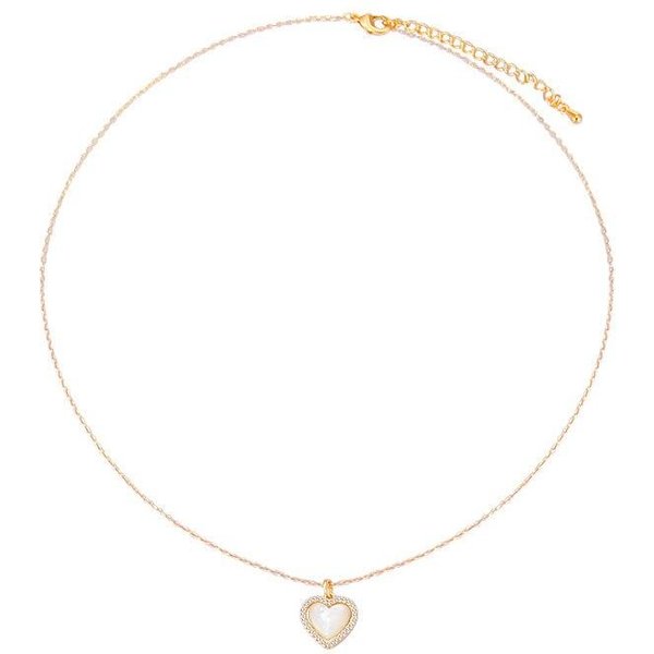 Collar Con Colgante De CorazóN De Amor Y Concha De Plata De Ley 925 Para Mujer Cadena Minimalista Para ClavíCula Gargantilla JoyeríA Para Bodas Y Fiestas-image