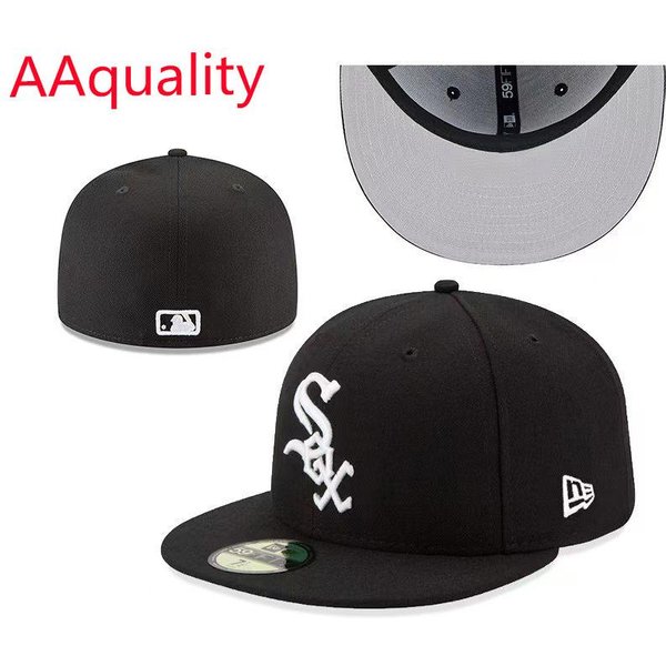 Gorra De BéIsbol De Ala Plana Bordada Chicago White Sox MLB Size 7 3/4 - 61.5Cm-image