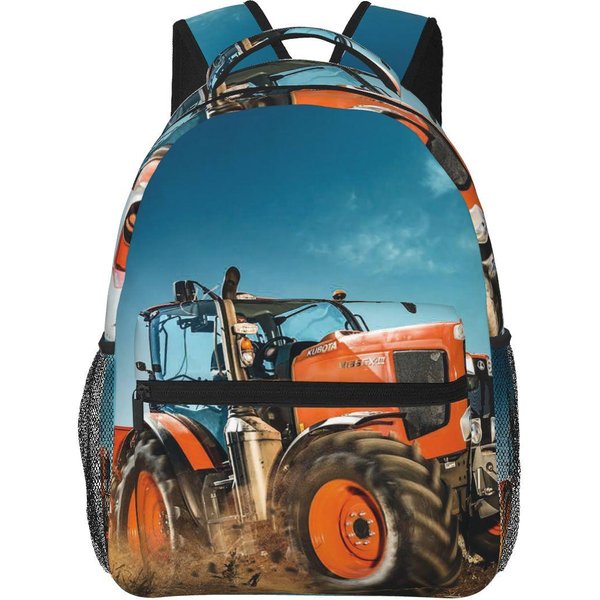 Mochila Con Logo De La CompañíA De Tractores Kubota Para Estudiantes NiñOs NiñAs Bolsa Para Libros Bolsa Escolar Para NiñOs Bolsos De Hombro Para PortáTil Para Hombres Mujeres One Size-image