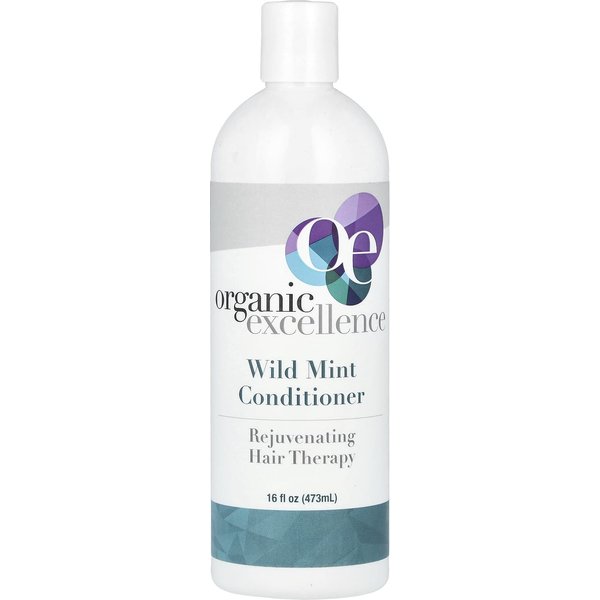 Organic Excellence, Conditioner, Rejuvenating Hair Therapy, Wild Mint, 16 Fl Oz (473 Ml) White-image