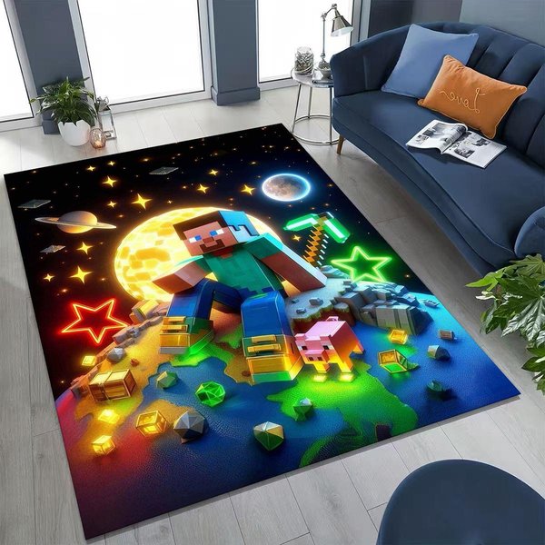 KreskóWkowy Dywanik 3D S-Sandboxs Do Sypialni Salonu Kanapy Domu Dekoracja Wycieraczka, DużY AntypośLizgowy Dywanik Do Zabawy Dla Dzieci Prezent 120X160Cm( 47X62In )-image