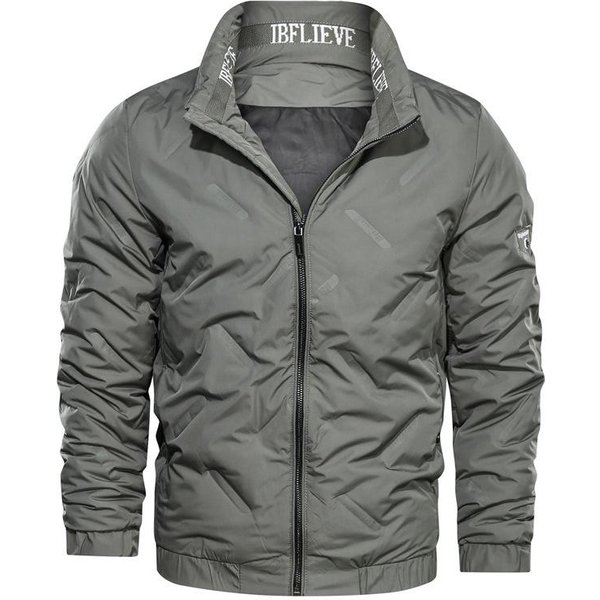 Nueva Chaqueta Casual De Invierno Para Hombre De PlumóN De Pato Blanco, Color SóLido, Cuello Alto, Abrigo Grueso De PlumóN Para Hombre 3XL Gray-image