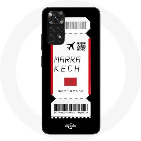Funda Para Xiaomi Redmi Note 11S Billete De AvióN Marrakech Marruecos-image