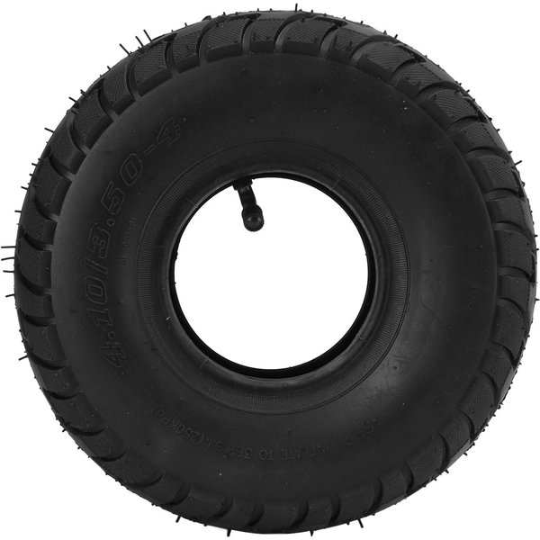NeumáTico Con CáMara De Aire De 10 Pulgadas 4.10 3.50‑4 Con VáLvula Doblada 4.10 3.50‑4 NeumáTico NeumáTico De Goma Interior Exterior Reemplazo-image