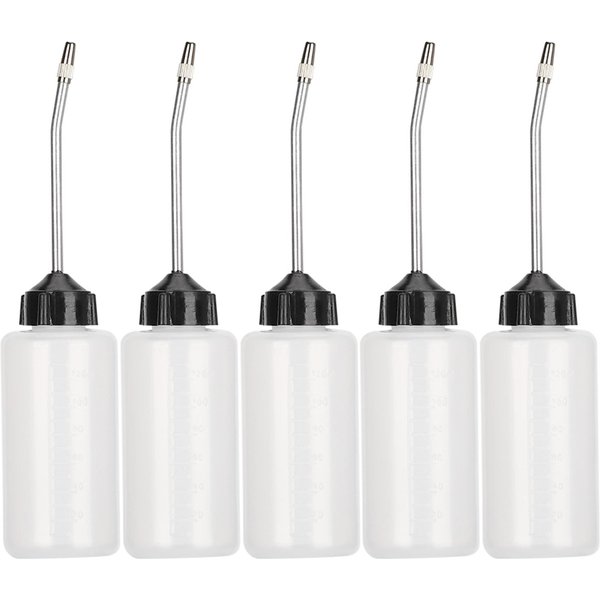 5 Szt. 120 Ml Plastikowa Maszyna Do Szycia Olejarka Dozownik Oleju Butelka Oleju Z DłUgim PrzedłUżOnym Dziobkiem-image