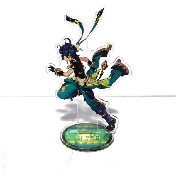 Genshin Impact Figurka Anime Varka Akrylowy Stojak Lauma Flins Aino Ineffa PłYtka Modelowa 1 Szt. Dekoracja Biurka StojąCy Znak Fani Gry TrwałE Prezenty-image