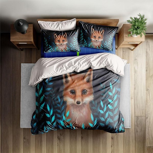 Gemblue Krzewy Lis Zestaw Poszwy Na KołDrę King Queen Double Full Twin Pojedynczy Rozmiar Zestaw PośCieli 135X200Cm-image