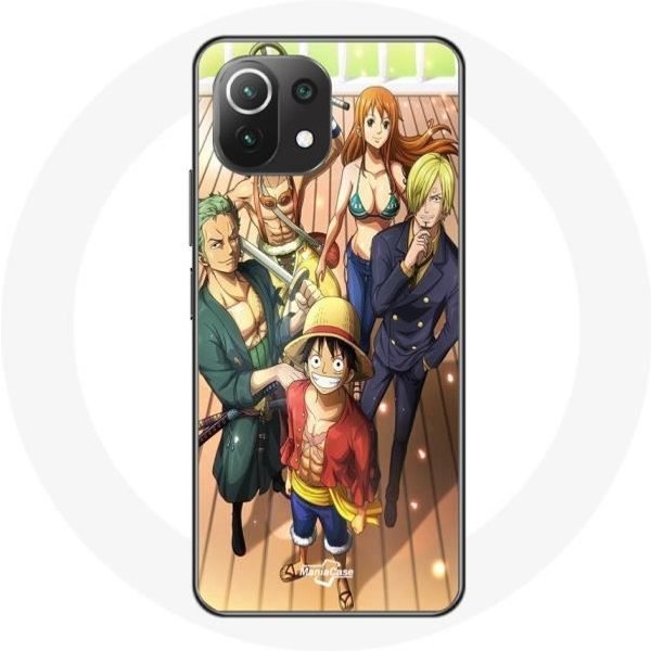 Funda Para Xiaomi Mi 11 Lite - One Piece - Luffy - Flexible - Manga Anime - Blanco-image
