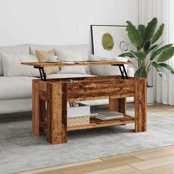 Vidaxl Mesa De Centro Madera Vieja 101X49X52 Cm Madera Contrachapada-image