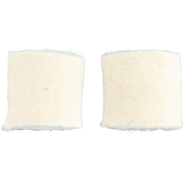 2 Piezas Pedal De Bombo Mazas Fieltro Almohadillas Reemplazo Para Cabeza De Martillo Mazota De Bombo Accesorio De PercusióN Blanco-image