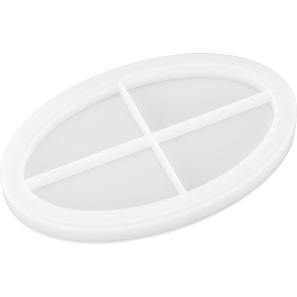 Forma Do Odlewania żYwicy Epoksydowej, Forma Silikonowa Na Dekoracyjną Tacę, Talerz, Akcesorium Do Formy Diy, Owalna GłAdka Forma Na Tacę White-image