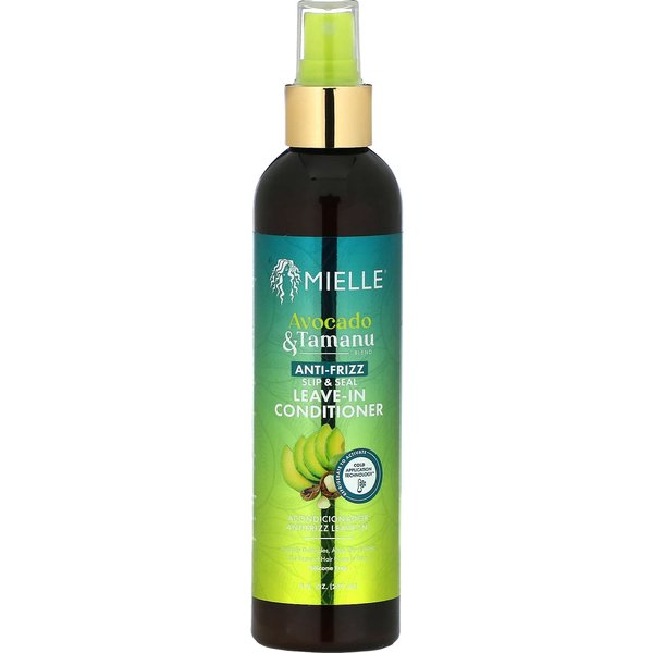 Mielle, Acondicionador Para Dormir Y Sin Aclarado Antiencrespamiento, Aguacate Y Tamanu, 8 Fl Oz (237Ml) Blue-image