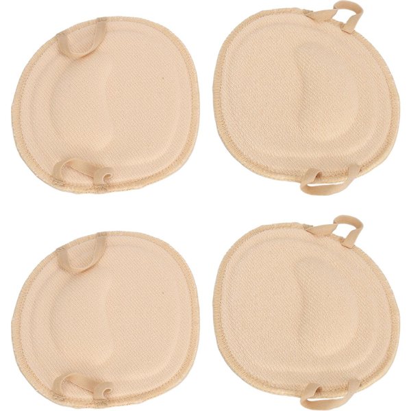 2 Pares De Almohadillas Para La Mitad Del Antepié Tacones Altos Calcetines Invisibles Almohadillas Calcetines Correctores Para Los Dedos Almohadilla CojíN Para El Pie Beige-image