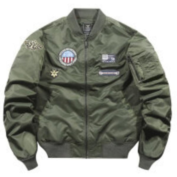 Chaqueta De Vuelo Bordada Con Uniforme De BéIsbol Nuevo De Primavera Y OtoñO, Ropa De Tendencia Informal Para Hombre 4XL Black-image