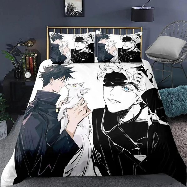 Kolekcja PośCieli Jujutsu Kaisen SłYnne Anime Kolekcje Poszewek Na KołDrę KołDra Z PośCielą Rozmiar Jednoosobowy PodwóJny Queen King Jednoosobowy Dropshipping Prezent 70X133Cm 2Pcs-image