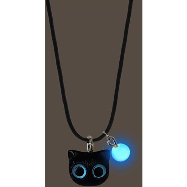 Pulseras Luminosas De Gato De Dibujos Animados Con Ojos Grandes, Pulsera Con Colgante Fluorescente Que Brilla En La Oscuridad Para Mujer, Pareja, JoyeríA De Amistad-image