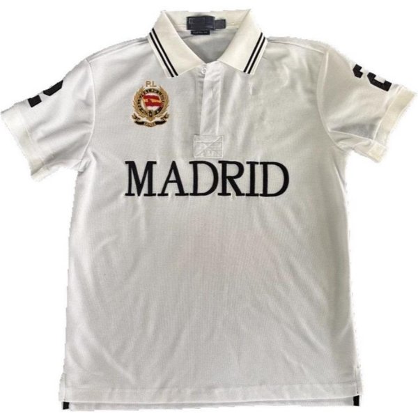 MęSkie Koszulki Polo Z Haftem Literowym Z KróTkim RęKawem Sportowe Casualowe XL White-image