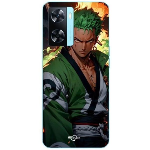 Coque Pour Oppo A57S 4G One Piece Zoro Manga Anime 3D Art Maniacase-image