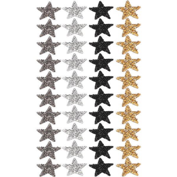 40 Piezas Parches Termoadhesivos PedreríA PatróN De Estrella Delicados Parches Decorativos De Tela 4 X 4 Cm-image