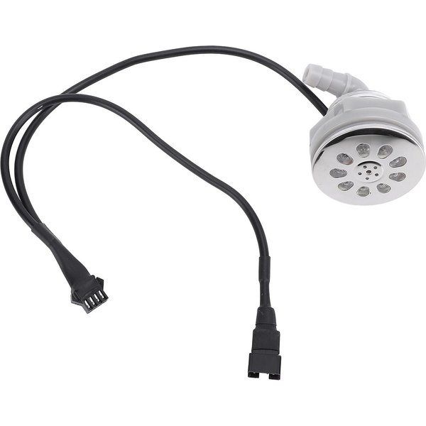Dysza Powietrzna Do Wanny ŁAtwa W Instalacji Plastikowa 6-Otworowa Dysza Do BąBelkóW Powietrza Do Wanny RGB Do AkcesorióW SPA Gray-image