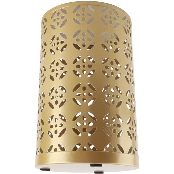 OkrąGłY Stojak Na Parasole Odporny Na Rdzę Stylowy AżUrowy Metalowy Stojak Na Parasole W Miedziany WzóR Pojemnik Do Domowego Przedpokoju S 100X40X0.3Cm / 39.4X15.7X0.1In-image