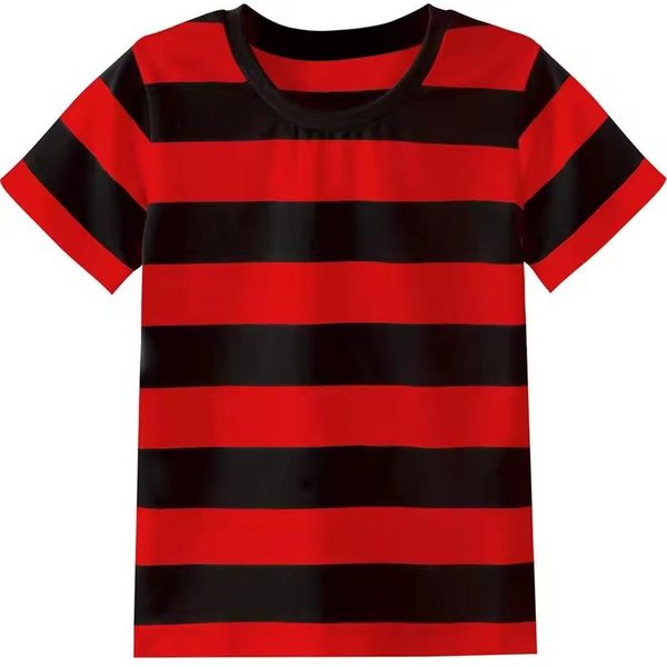 Camisetas De DiseñO De Rayas De Colores Contrastantes Impresas En 3D Cuello Redondo Manga Corta Ocio Ropa De Verano Para Hombre Camiseta CláSica 4XL-image