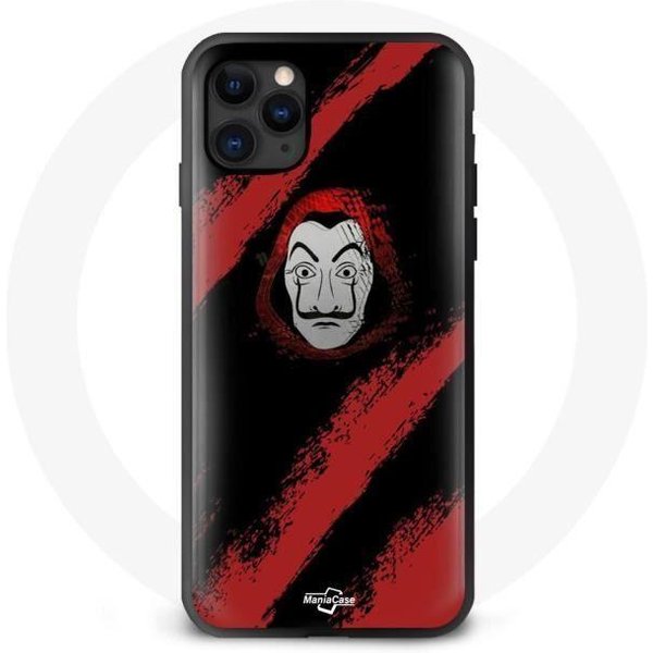 Funda Para Iphone 13 Pro Max - Maniacase - Arte De La MáScara De La Casa De Papel - Flexible - Negro - Mixto-image