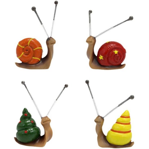 Mini Kolorowa Dekoracja ŚLimaka MałA Urocza Figurka ŚLimaka Ornament Miniatury Figurki ZwierząT Dla Brown-image