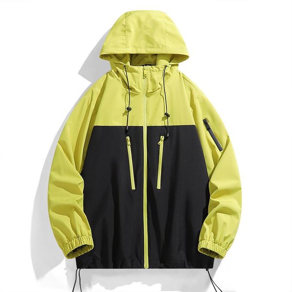 Chaqueta De Hombre Primavera Y OtoñO Pareja Nueva Impermeable Con Capucha Chaqueta Casual De Hombre 3XL Blue-image