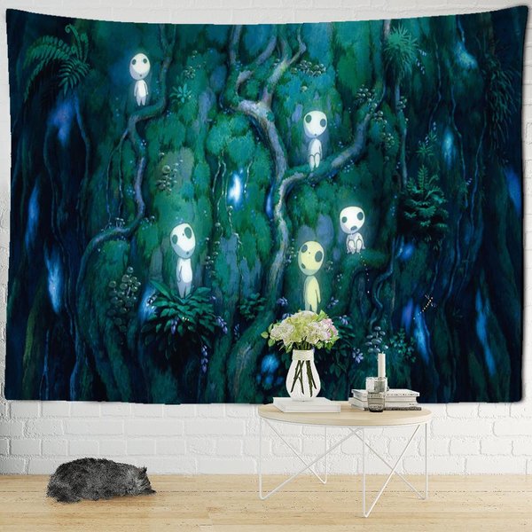 Tapiz Mural De Dinosaurios Antiguos Arte Bohemio Retro Para Colgar En La Pared Hippie Tapiz Arte HabitacióN Dormitorio DecoracióN De Pared 95X70Cm Blue-image