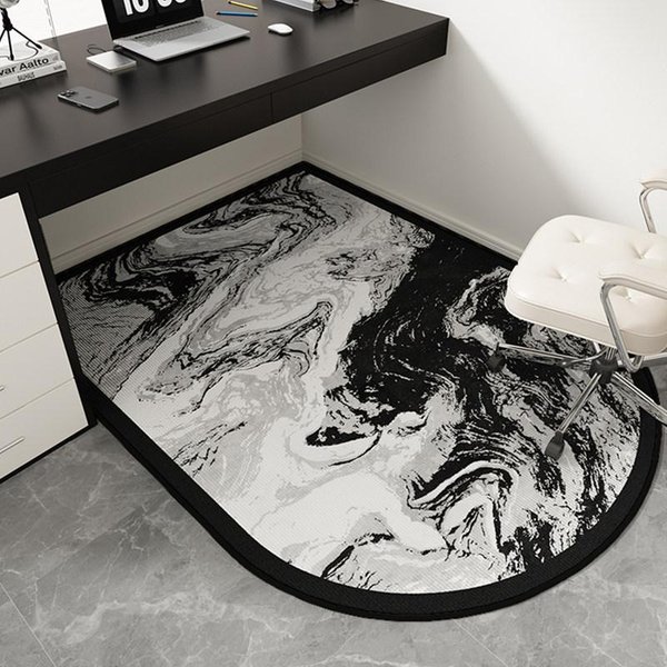 Dywan Light Luxury Sypialnia Gabinet Biurko Komputerowe KrzesłO Mata PodłOgowa Domowe KrzesłO Obrotowe AntypośLizgowa Odporna Na ZużYcie Mata PodłOgowa 100X150Cm 40X59Inch-image