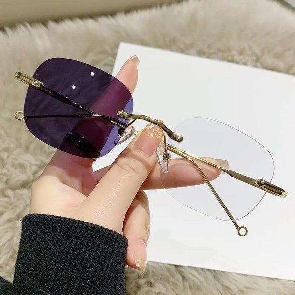 Gafas FotocromáTicas Para MiopíA, Sin Marco, Con Cambio De Color Y ProteccióN Ocular Que Bloquean La Luz Azul -2.5-image