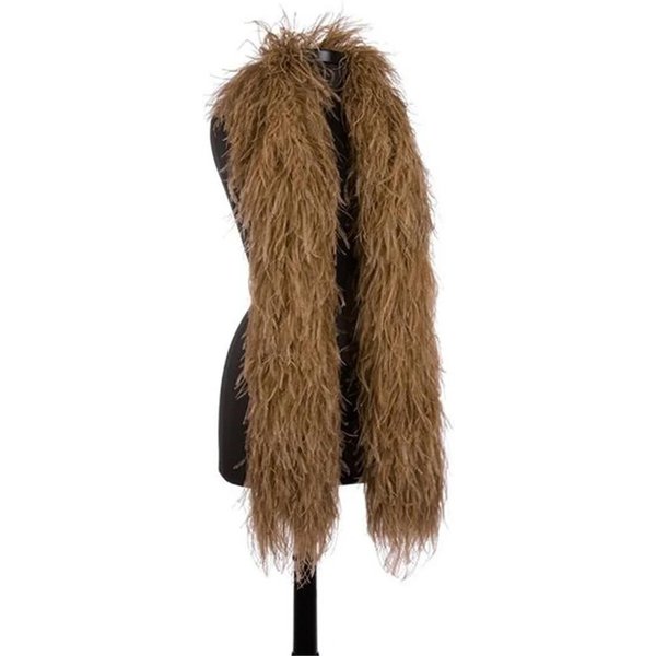 Boa De Plumas De Avestruz De 6 Capas Blanco Natural Plumas Chal Boas De Avestruz Para DecoracióN Superior De Vestido De Novia Personalizado Plumas 6Ply 0.5M Café-image