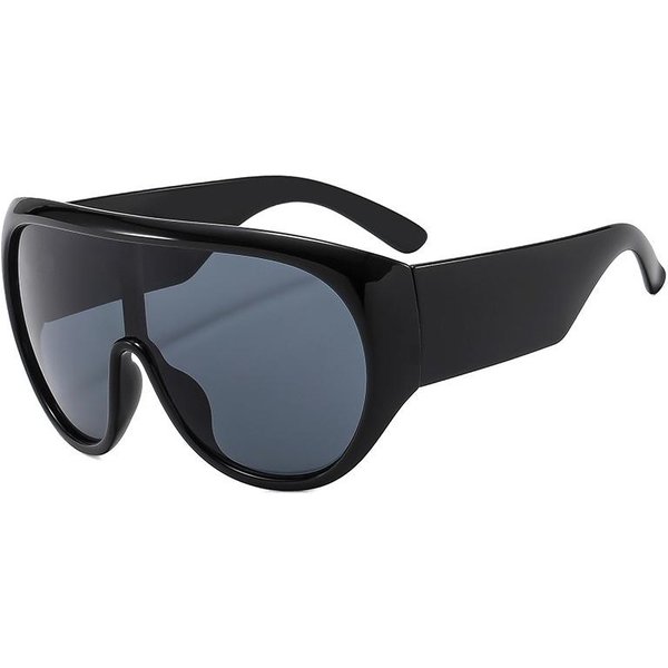 Gafas Retro Premium ÚLtimas Montura Grande Gafas De Sol Para Mujer Color Té Forma Cuadrada Estilo Aviador ProteccióN UV 400 Gafas Frescas De Una Pieza Para Hombre 1PC-image