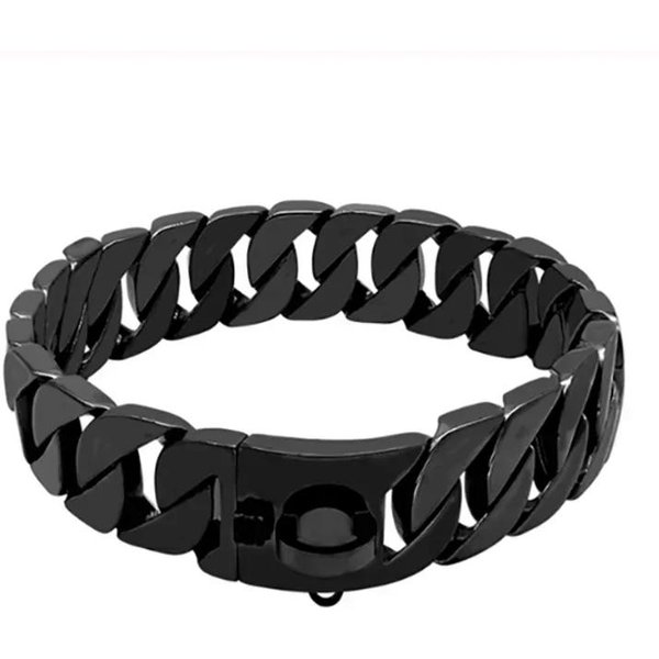 Cadenas De Metal Fuertes Para Perros De 32 Mm De Ancho Collares Acero Inoxidable Ahogador Para Perros Pitbull Collar Dorado Para Perros Grandes (As The Picture,20Inch(50Cm))-image