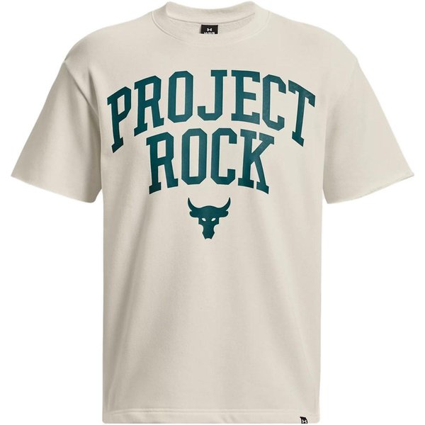 Camiseta Under Armour Project Rock Para Hombre Blanca 1377435-130 L Blanco-image