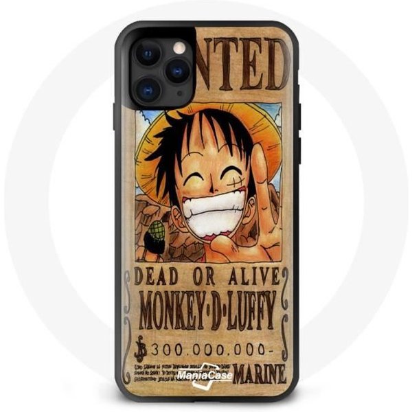 Funda - Maniacase - Iphone 12 Mini - One Piece Luffy Wanted - Silicona - Negra Negro-image