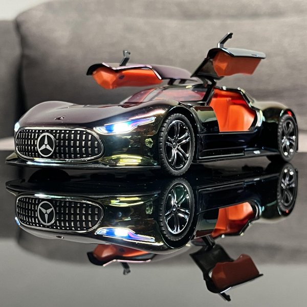 1:24 Mercedes Benz Amg Vision Gt Nowy Koncepcyjny SamochóD Sportowy Metalowy Odlew Diecast Model Samochodu DźWięK I ŚWiatłO Kolekcjonerski Hobbystyczny Dekoracja Prezent-image