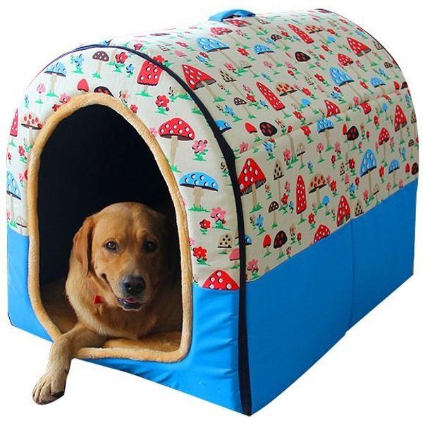 Casa Para Perros Cerrada Perrera CáLida De Invierno Cueva Para Gatos Cama Suave Acogedora Para Dormir Para Perros PequeñOs Medianos Gatos Cesta Nido Para Cachorros Suministros S Black-image