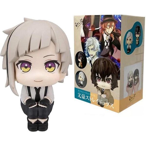 Bungou Stray Dogs Figurka Anime Look Up Nakajima Atsushi Figurka Akcji Wersja Q Urocza Figurka Dazai Osamu PVC Zabawki Kolekcjonerskie Black-image