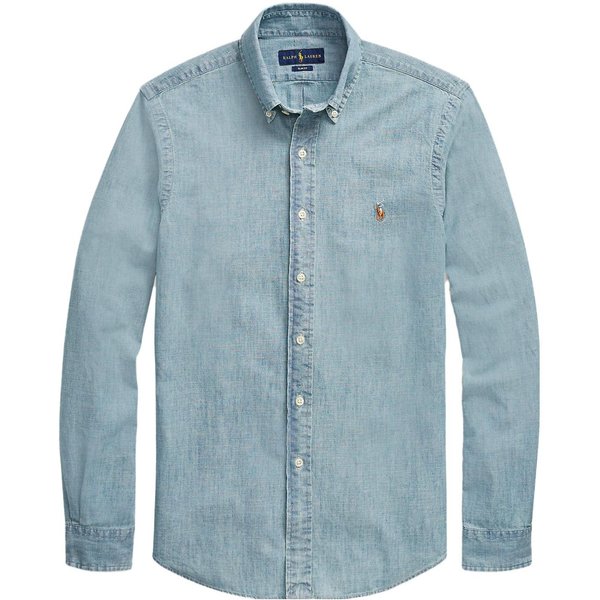Polo Ralph Lauren GłAdka Koszula Polo Z Haftowanym Logo, KołNierzykiem Polo, JednorzęDowa, DłUgi RęKaw, MęSka, Niebieska 710776164-001 XXL Gray-image