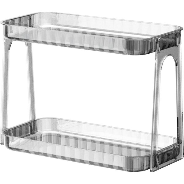 Estante De Almacenamiento De CosméTicos Doble Capa Transparente Desmontable Moderno Organizador De CosméTicos De Encimera Para Transparente-image