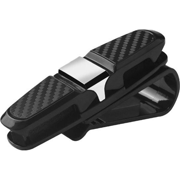 Estuche Para Gafas De Coche Universal Soporte Para Gafas De Visera De Coche Clip Para Gafas De Sol Tarjeta Ticket Soporte Para Gafas Accesorios Interiores Para AutomóVil Negro-image