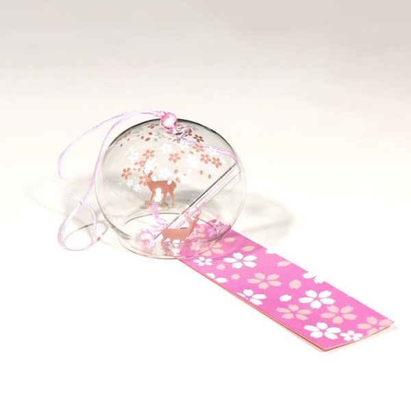 1 Campana De Viento Japonesa, Campanillas De Viento Japonesas Hechas A Mano De Cristal, DecoracióN Para El Hogar, Spa, Cocina, Oficina, PatróN De Flor De Cerezo Sakura-image