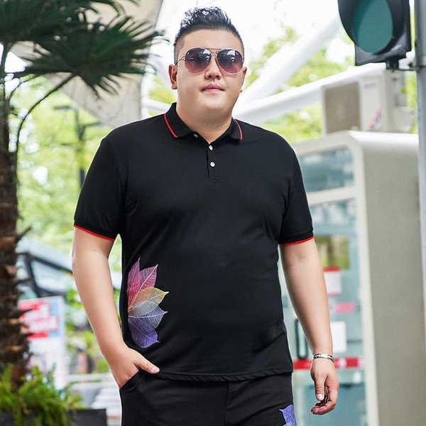 Camiseta De Manga Corta Holgada Extra Grande Para Hombre Camisa Polo Con Solapa Camiseta De Media Manga Con Cuello Camiseta Talla Grande Vestido De Verano 6XL-image