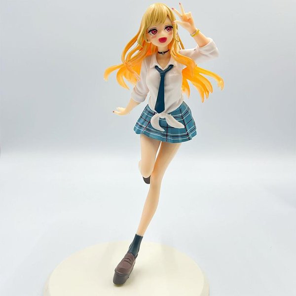 18Cm My Dress Up Darling Marin Kitakawa Mundurek Figurka Anime Zabawki 18Cm Model PVC Kolekcjonerski Prezent Urodzinowy-image