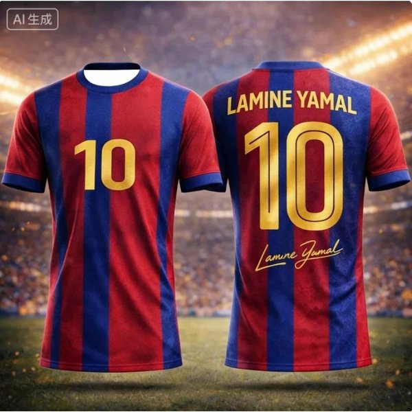 2026 Nueva Camiseta De Fan De FúTbol Impresa En 3D Lamine Yamal Camiseta Deportiva Transpirable De Secado RáPido Para Uso Al Aire Libre En Verano L-image