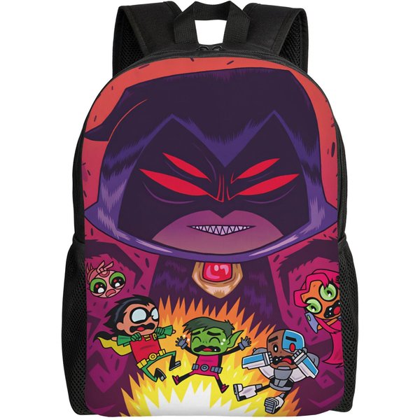 Mochila Teen Titans Go Mochilas De Camping Bolsas Escolares Bonitas Para Estudiantes Mochila Con ImpresióN Personalizada (As The Picture,As Picture)-image
