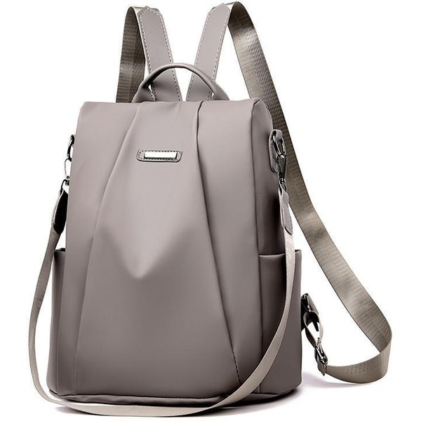 Kobiety Nylon Plecak Wodoodporne Oxford Tkaniny PodróżNe Torby Na Ramię Plecak AntykradzieżOwy Torby Szkolne Khaki-image