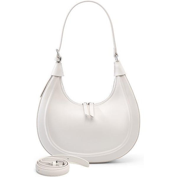 Luksusowa SkóRzana Torebka PółKsiężYc, Niszowy Design, Jednoramienna Torebka Crossbody, Codzienna Torebka Crossbody Damska Pink-image
